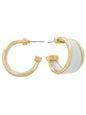 Gold and White Acrylic Hoops