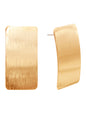 Textured Rectangle Gold Studs (Large)