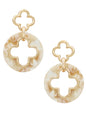 Natural Clover Drop Earring