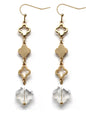 Clover Link Earrings With Clear Crystal