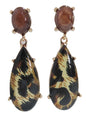 Leopard Teardrop Dangle Earrings
