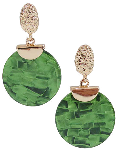 Green Dangle Earrings