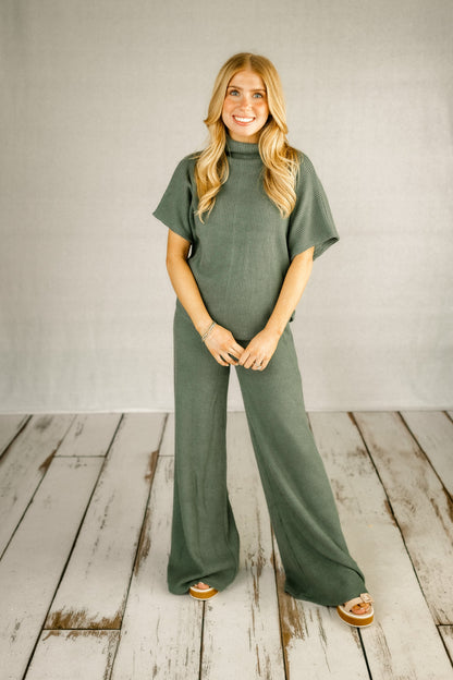 Mock Neck Summer Sweater Set