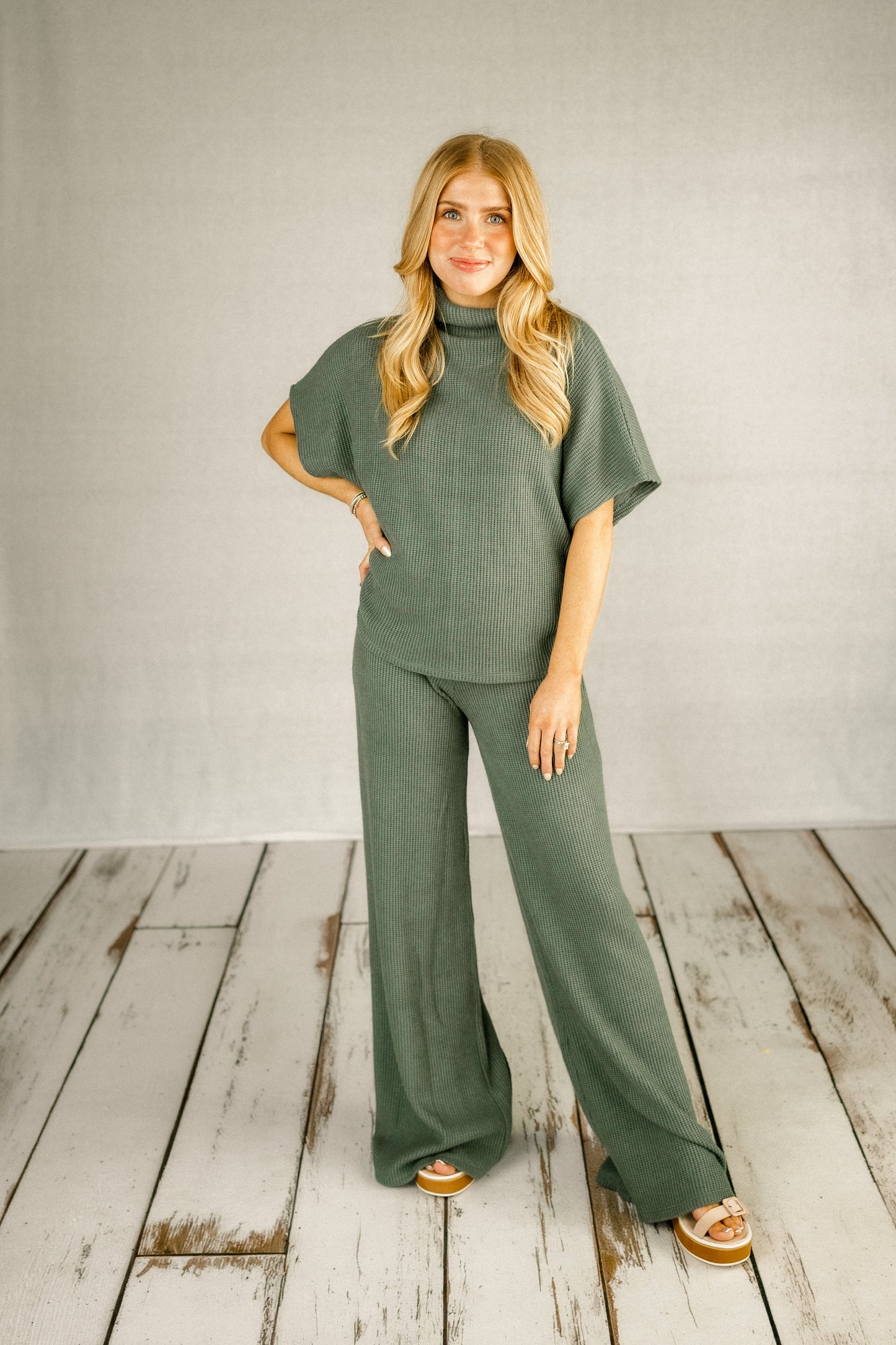 Mock Neck Summer Sweater Set