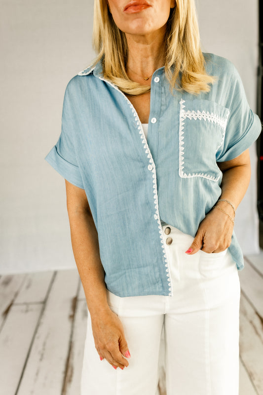 No More Blues Button Down