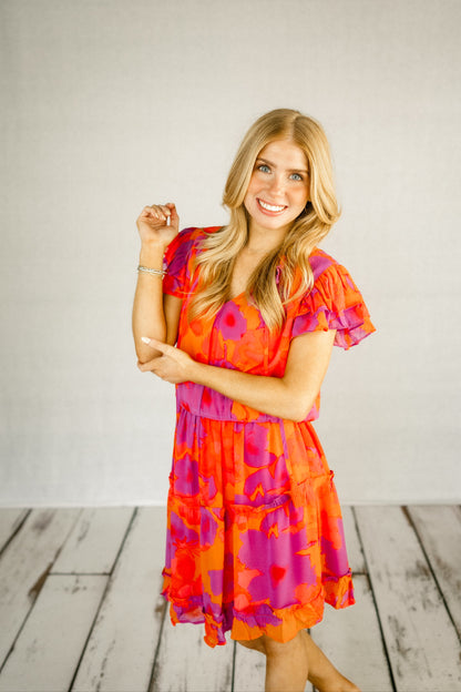 Sunset Chiffon Dress