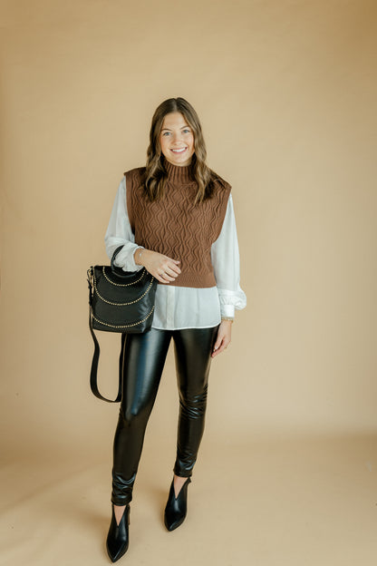 Many Layers Top- Brown