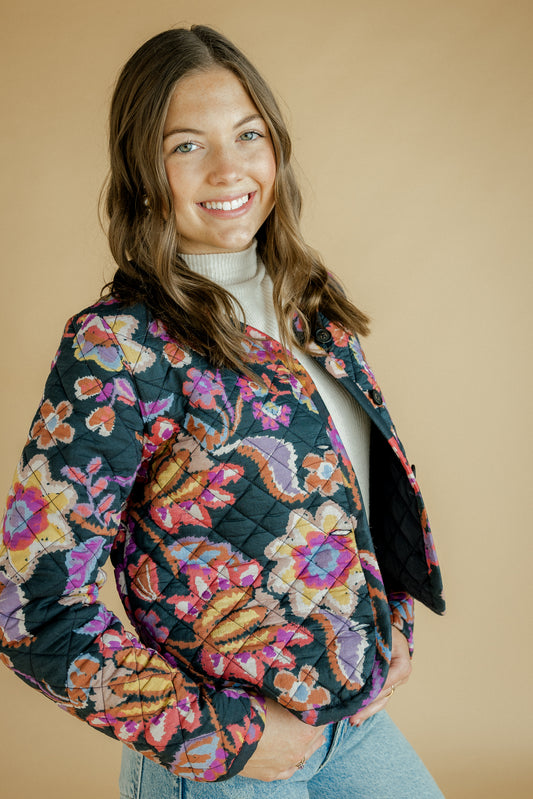 Floral Fall Quilted Jacket