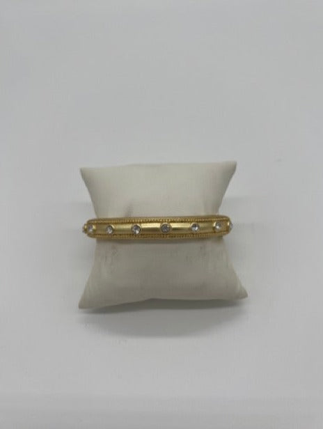 Textured Gold Hinge Bracelet