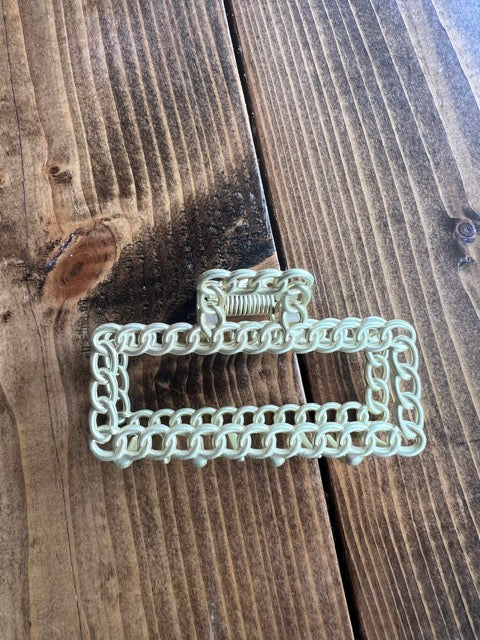 Chain Rectangle Claw Clip