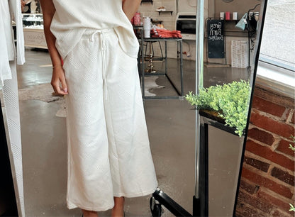 Homebody Textured Wide Leg Pants