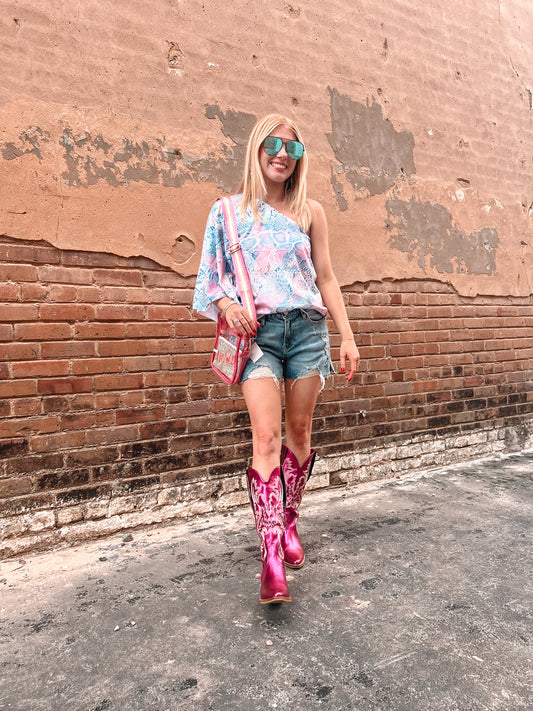 Cold Shoulder Snake Top