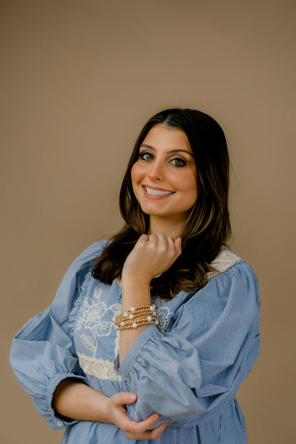 Baby Blue Embroidered Dress