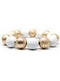 Color Coated Bead Bracelet White