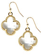 Clover Drop Earrings - Clear