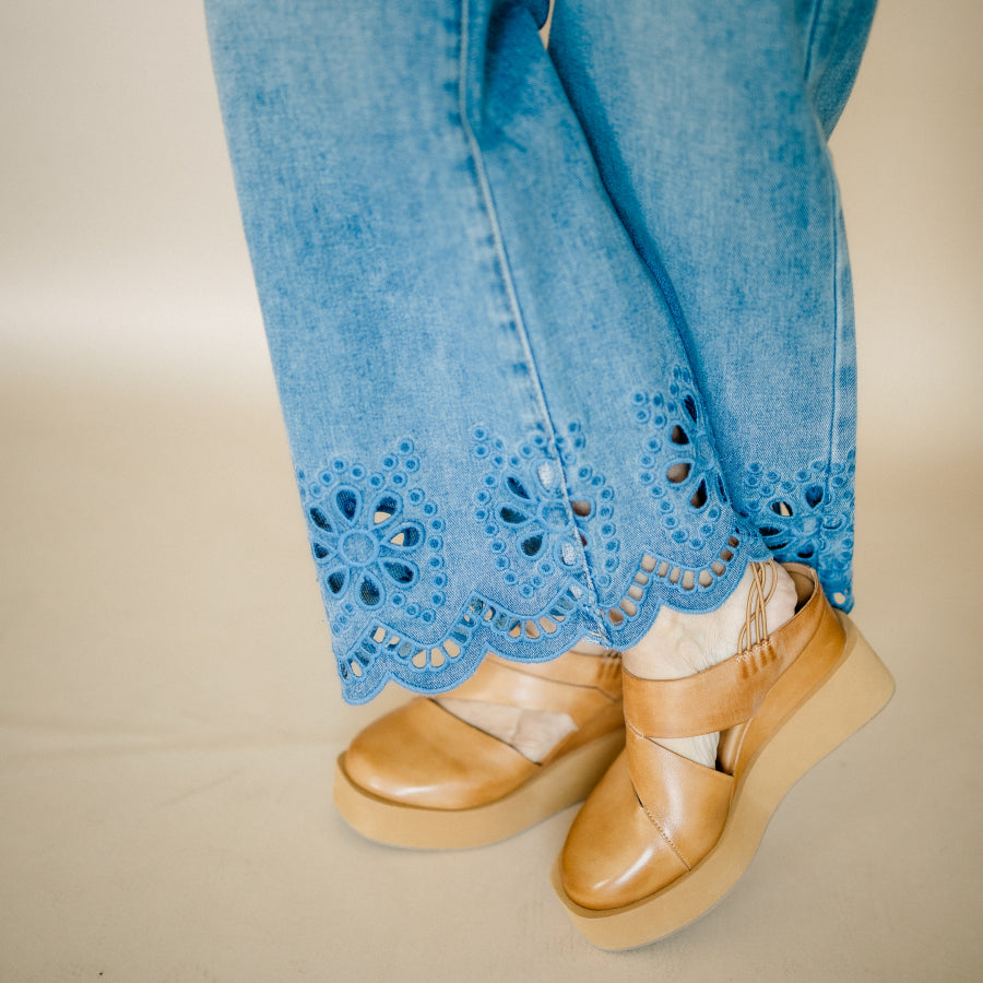 Autumn Bloom Denim Jeans