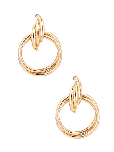 Gold Rope Loop Earrings