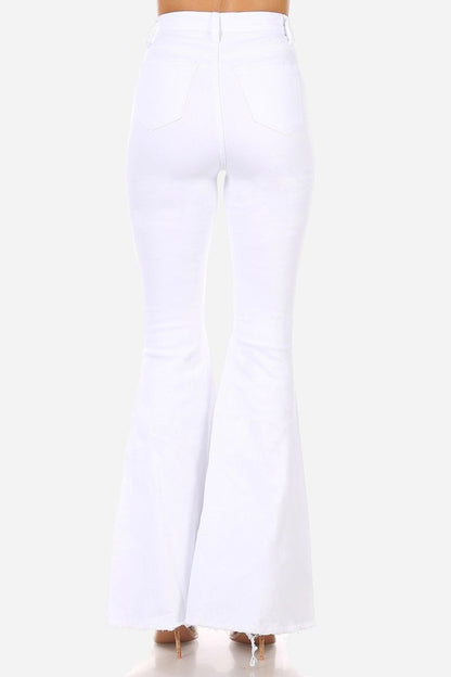 Super Flare White Jeans