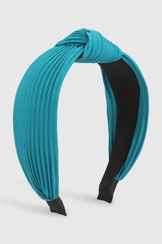 Soild Color Pleatted Knot Headband