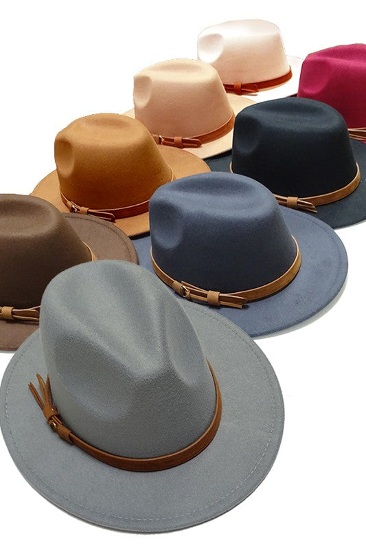 Simple Fedora Hat with Leather Strap