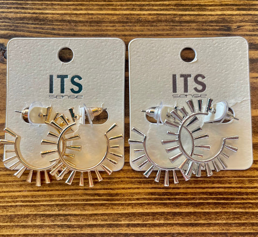 Sunburst Hoop Earrings