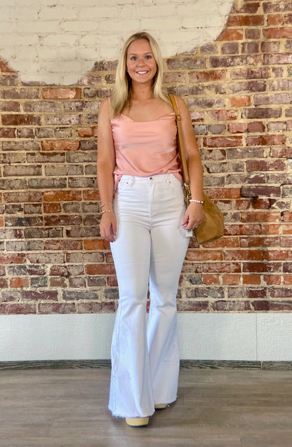 Super Flare White Jeans