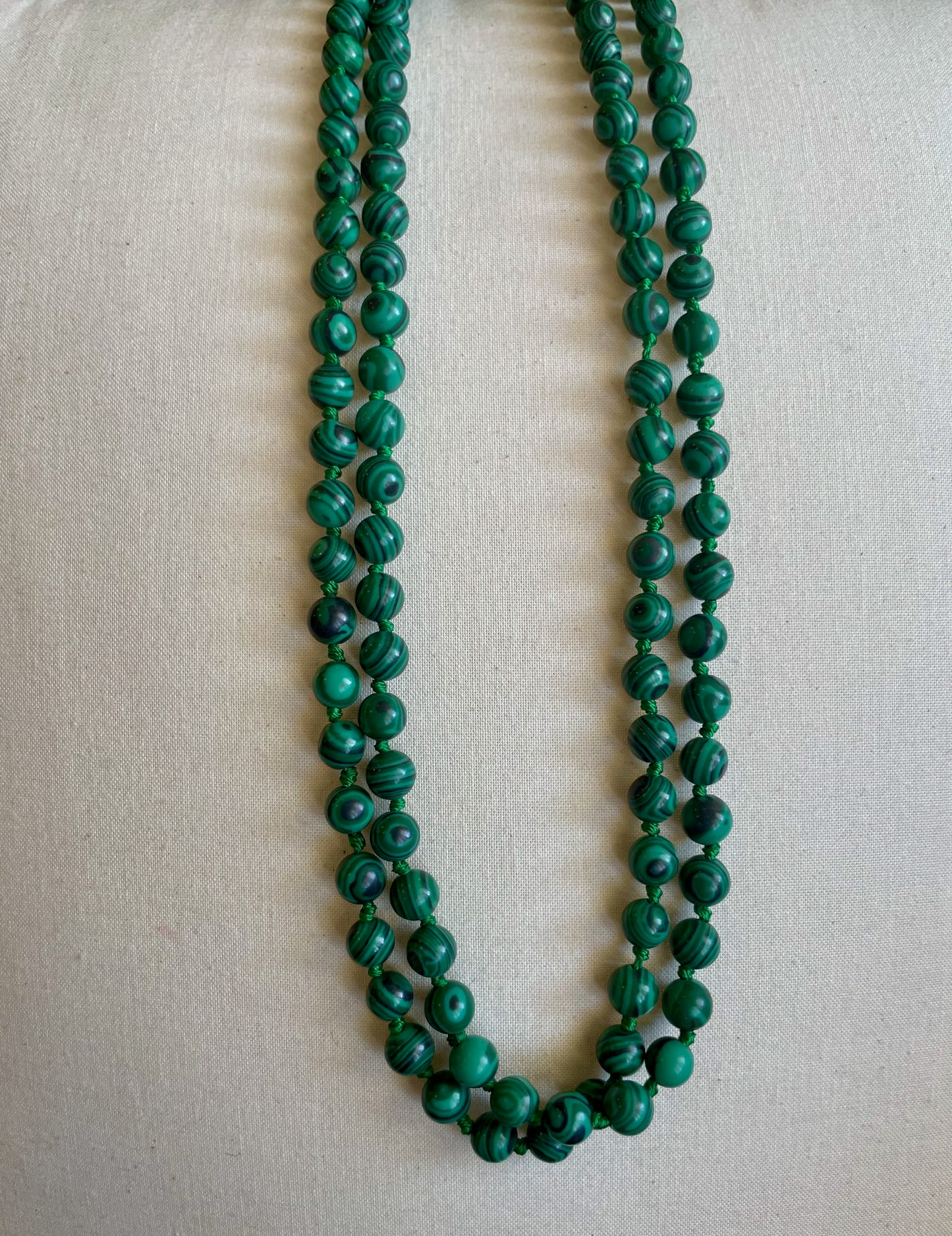Green Stone Beaded Necklace
