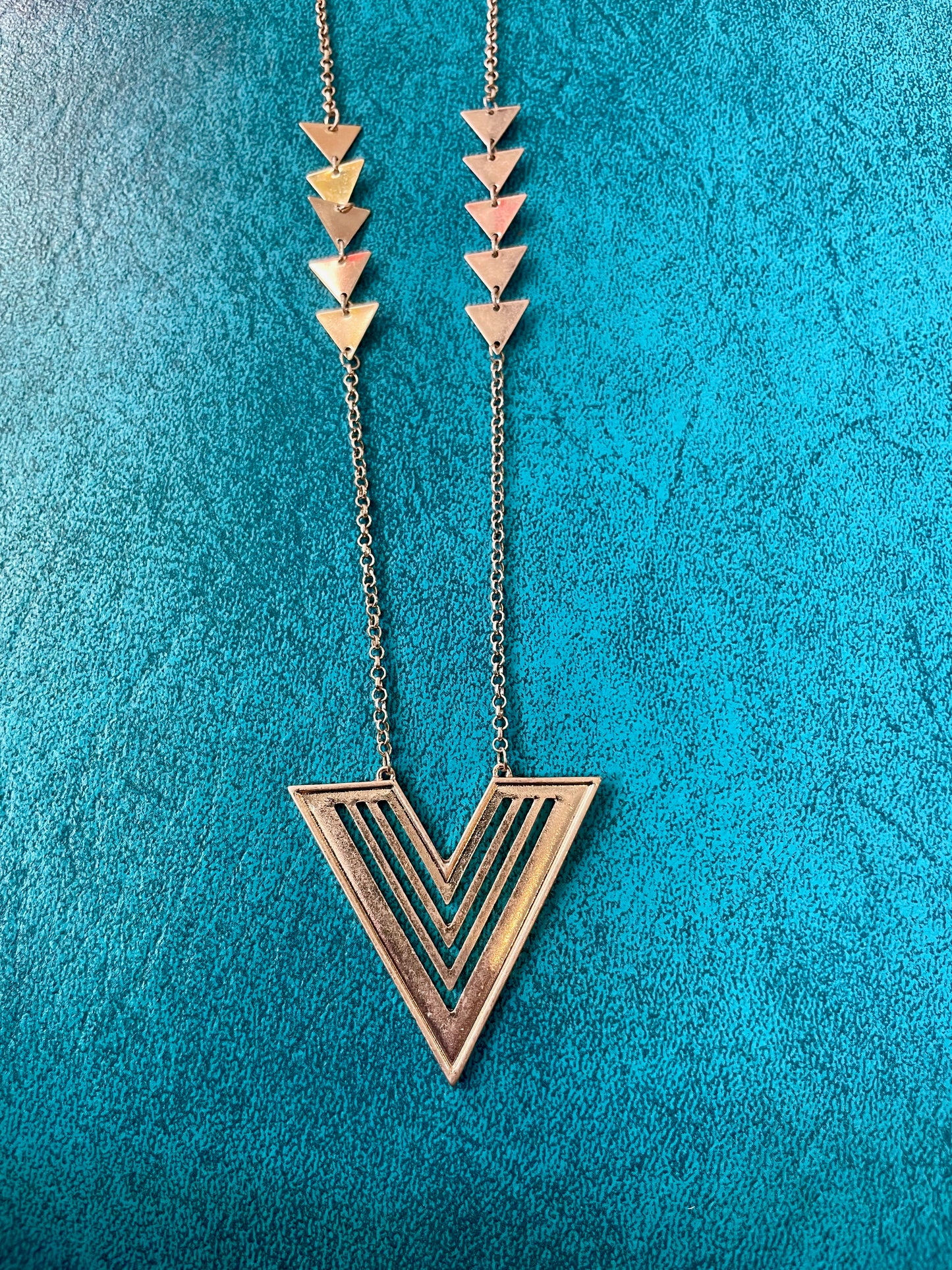 Triangle Necklace - Gold and Silver