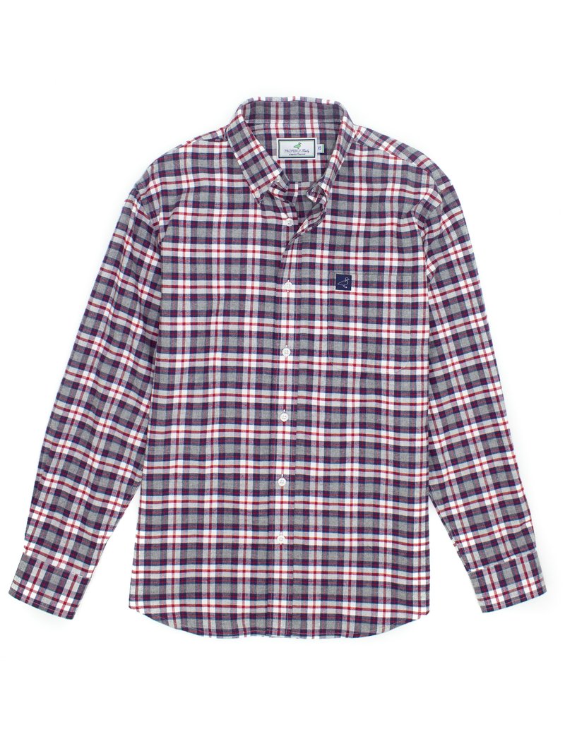 Properly tied Clay Mountain Flannel Men's Shirt