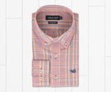 Youth Caicos Performance Shirt- Peach with Purple