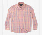 Youth Caicos Performance Shirt- Peach with Purple