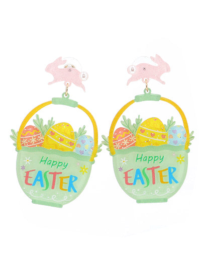 Pastel Easter Basket Earrings