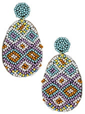 Easter Egg Beaded Earrings