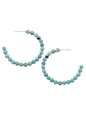 Turquoise Oval Hoops