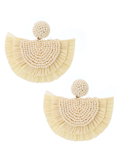 Fringe Beaded Earrings