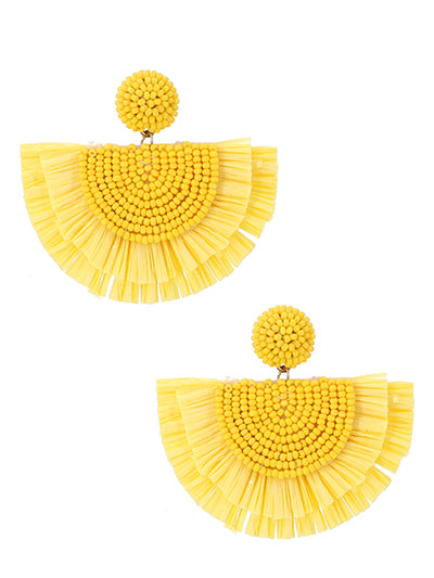 Fringe Beaded Earrings