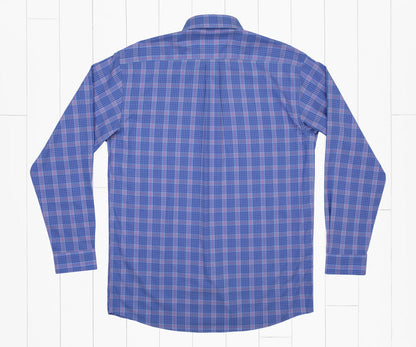 Southern Marsh Calabash Performance Dress Shirt- Lilac/Blue