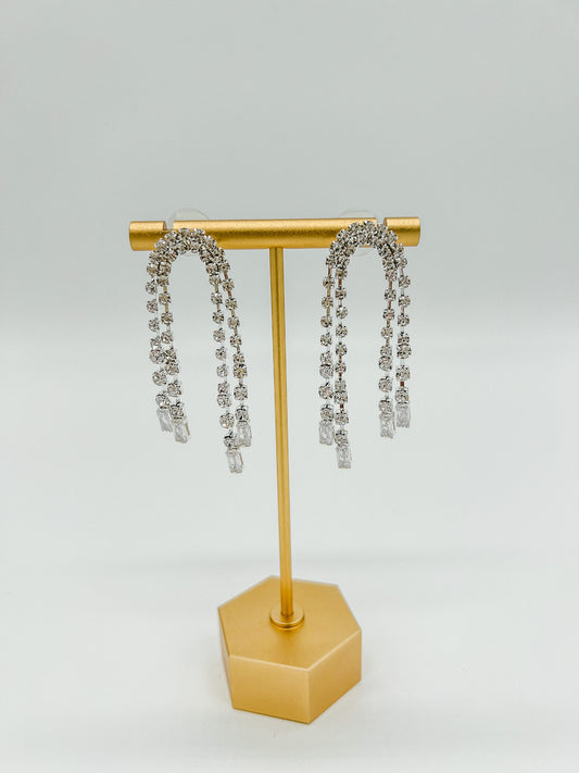 Arch Rhinestone Earrings