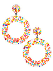 Cirlcle Beaded Earring