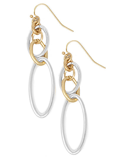 Oval Link Earrings