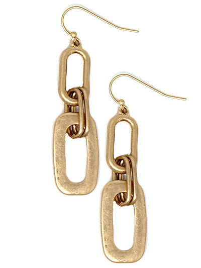 Squoval Linked Earrings